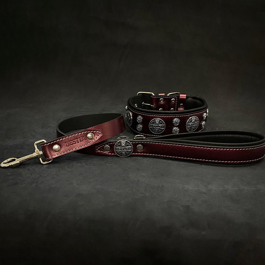 The "Hektor" Burgundy Collar LIMITED - SJB-DIAMOND ELITES