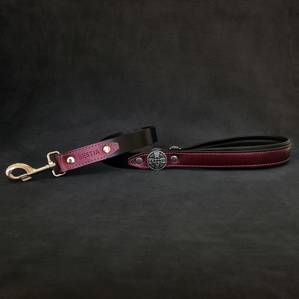 The "Hektor" Burgundy dog leash-LIMITED - SJB-DIAMOND ELITES