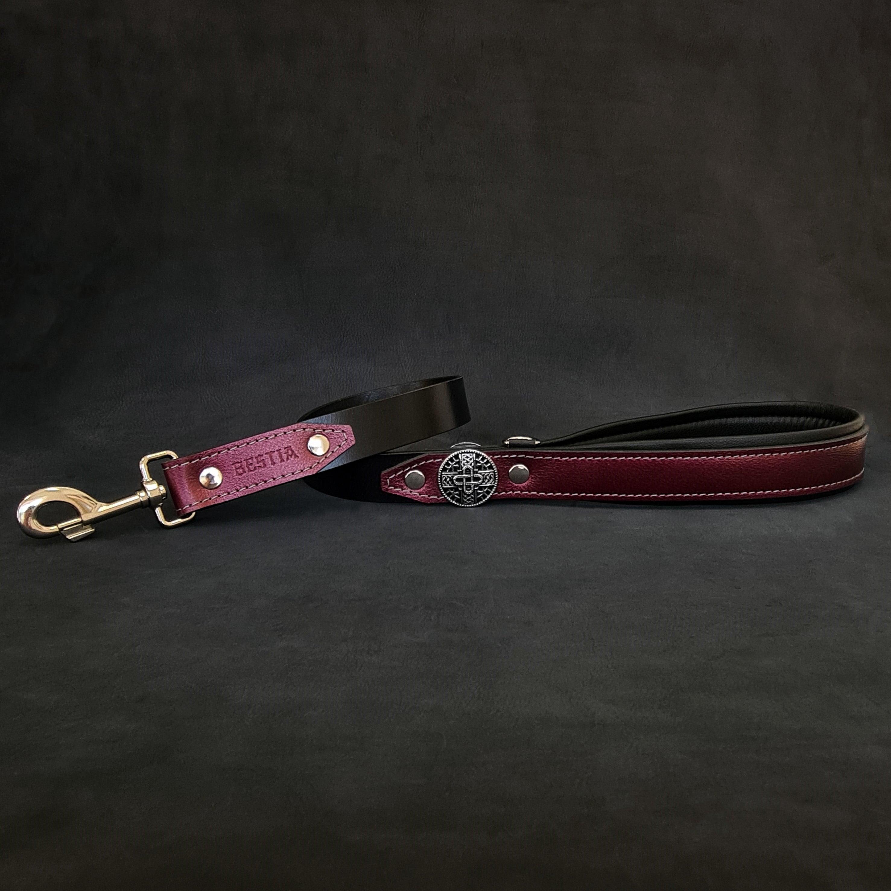 The "Hektor" Burgundy dog leash-LIMITED - SJB-DIAMOND ELITES