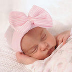Adorable Newborn Toddler Baby Infant Girl Comfy Big Bowknot Caps Warm Beanie Hat Accessories For Baby