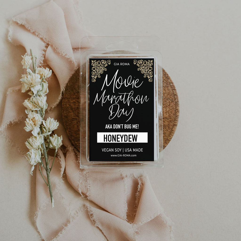 Soy Wax Melts Honeydew Scent Vegan Dye Free Hand Poured With Earthy Botanicals For Movie Night BandsCo Straps