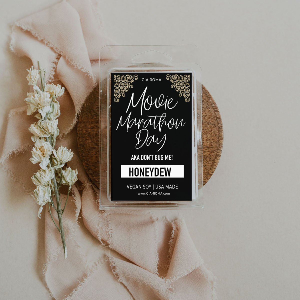 Soy Wax Melts Honeydew Scent Vegan Dye Free Hand Poured With Earthy Botanicals For Movie Night BandsCo Straps