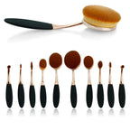 Beauty Experts Set of 10 Oval Beauty Brushes Lootquake LLC