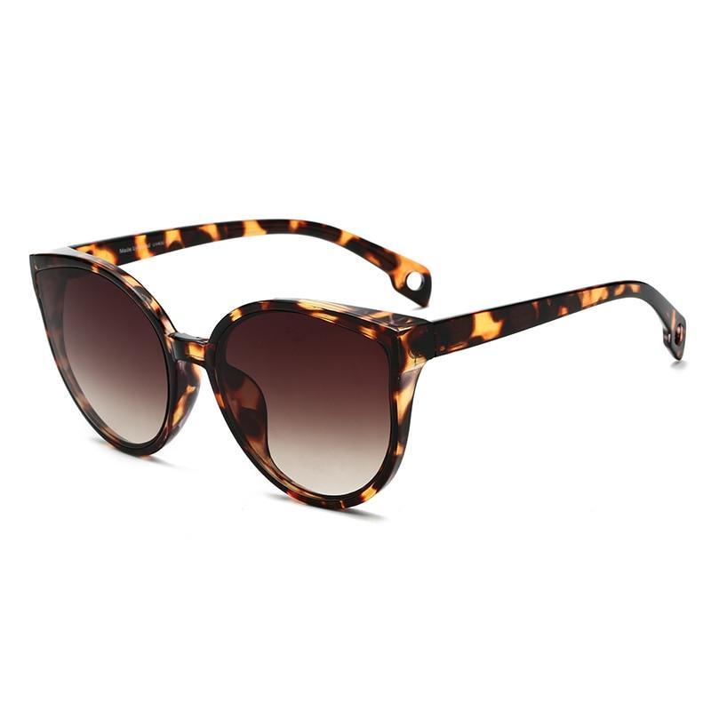 Luxury Modern Elegant Lady  Sunglasses WIth  Cat Eye Women Eyewear  Plastic Frame Clear Lens With  UV400 Protection - SJB-DIAMOND ELITES