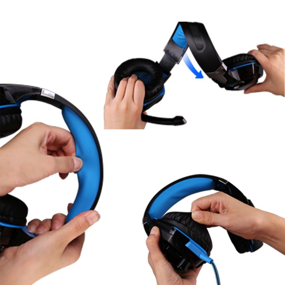 NEW STEVVEX Modern G2000 G9000 Gaming Headsets Big Headphones with Light Mic Stereo Earphones Deep Bass for PC Computer, Laptop and Gaming - SJB-DIAMOND ELITES