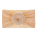 Newborn Infant Kids Girls Nylon Bow Hairband Headband Stretch Turban Knot For Bay Girls