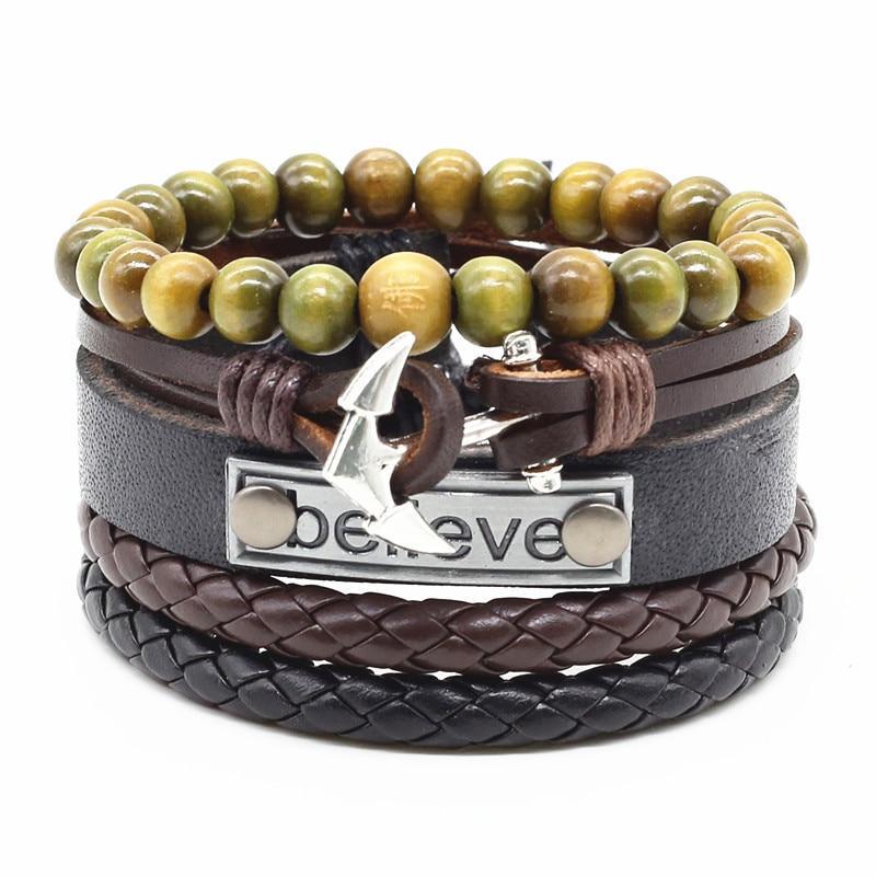 Handmade Modern Fashion New Luxury Wood Bead Charm Amazing Premium Leather Elegant Bracelet For Women - SJB-DIAMOND ELITES