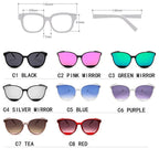 New 2020 Luxury Fashion Sunglasses Women Vintage Metal Eyeglasses With Mirror Classic Vintage Oculos De Sol Feminino And UV400 Protection - SJB-DIAMOND ELITES