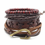 Handmade Modern Fashion New Luxury Wood Bead Charm Amazing Premium Leather Elegant Bracelet For Women - SJB-DIAMOND ELITES