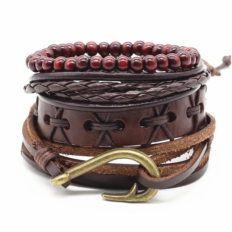 Handmade Modern Fashion New Luxury Wood Bead Charm Amazing Premium Leather Elegant Bracelet For Women - SJB-DIAMOND ELITES