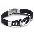 Lucky Vintage Men's Leather Bracelet Playing Cards  Charm Multilayer Braided Men and Women Gift - SJB-DIAMOND ELITES