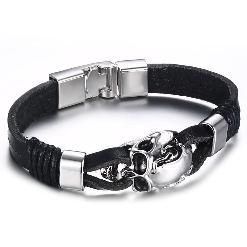 Lucky Vintage Men's Leather Bracelet Playing Cards  Charm Multilayer Braided Men and Women Gift - SJB-DIAMOND ELITES