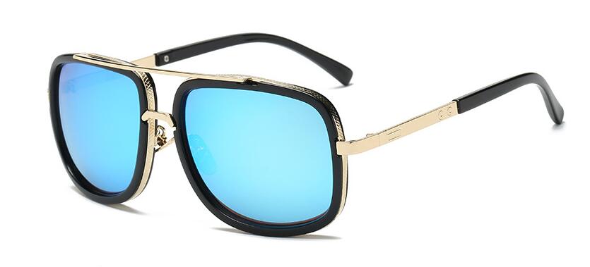 Classic Brand Luxury Square Gold Metal Frame Woman and Man Unisex Top Oversized Bog Frame Elegant Sunglasses For Summer  Designer - SJB-DIAMOND ELITES