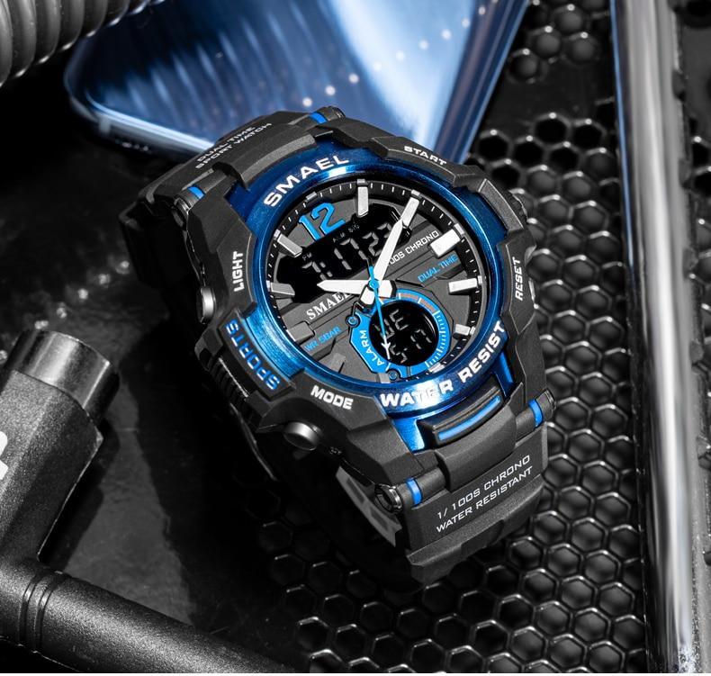 Modern Luxury Sport Watch For Men Fashion Casual Alarm Clock 50M Waterproof In Military Chrono Dual Display Style Wristwatches Relogio Masculino - SJB-DIAMOND ELITES