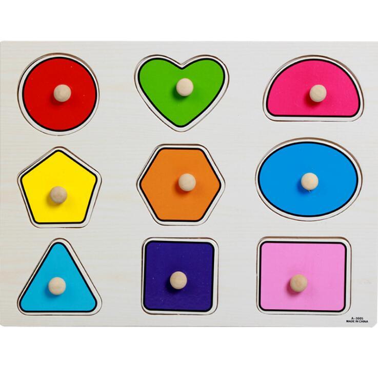 Kid Early Educational Table With Shapes of Vegetables and Animals Baby Hand Grasp Wooden Puzzle Toy Alphabet And Digit Learning Education Child Wood Toy - SJB-DIAMOND ELITES
