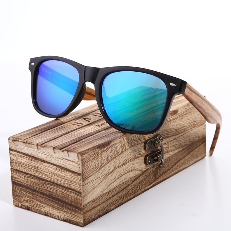 Luxury Handmade Polarized Handmade Bamboo Wood Universal Sunglasses In Zebra Wood Style  Vintage Wooden Frame Male Driving Sun Glasses Shades Gafas With Box and UV400Protection - SJB-DIAMOND ELITES