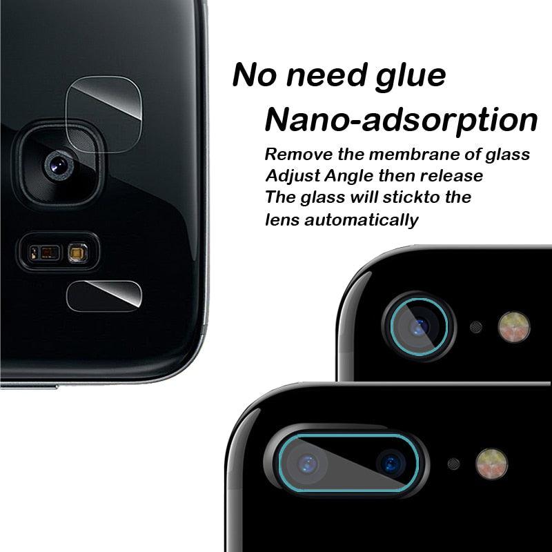 2pcs Camera Lens Protective Protector Cover for IPhone on X 8Plus 7Plus 6 6S 7 8 10 XR Xs Max Tempered Glass Film 9H Tempered Glass Camera Lens Protection Stevvex