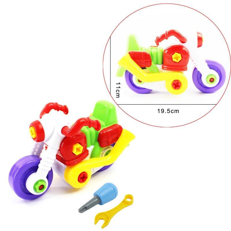 Early Learning Education Screw Nut Group Installed Plastic 3d Puzzle Disassembly Motorcycle Kids Toys for Children Jigsaw - SJB-DIAMOND ELITES