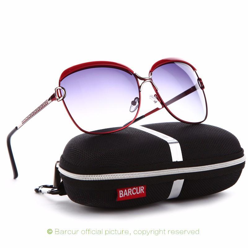 Luxury Polarized Ladies Woman Gradient Round Oversized Modern Sunglasses Brand oculos lunette de soleil femme - SJB-DIAMOND ELITES