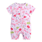 Summer Newborn Fashion Boy and Girls Printed Flower Short-sleeved Romper /  jumpsuit For Kids