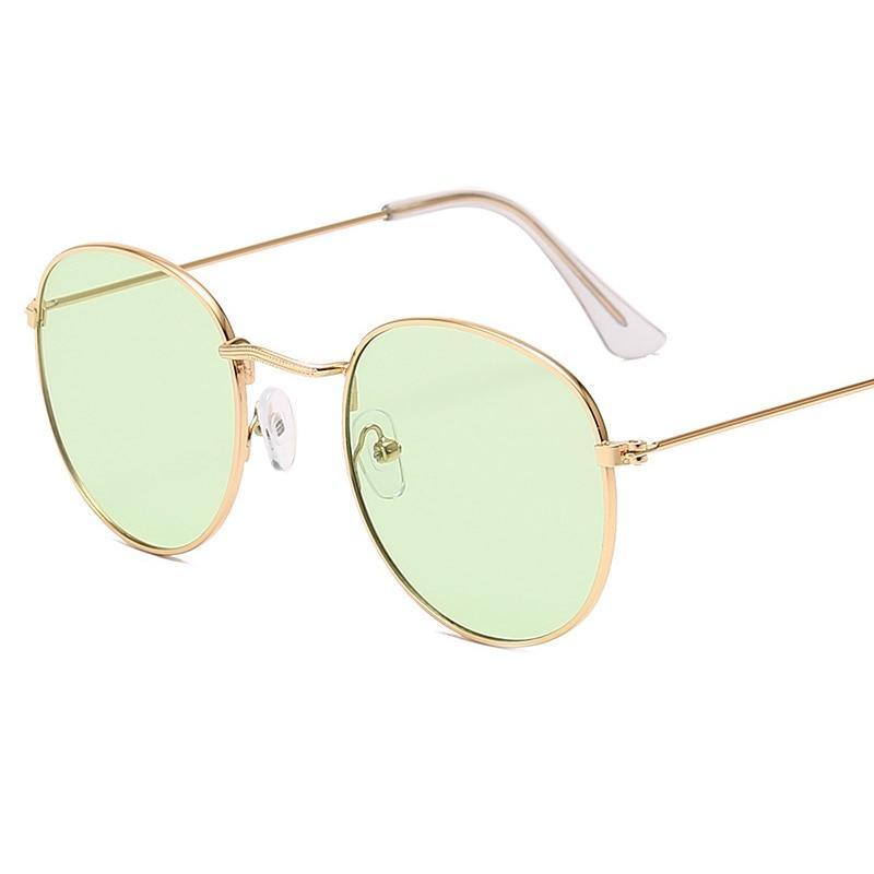 Luxury Leon Classic Small Round Unisex Sunglasses For Women and Men Mirror Sun Glasses Vintage Style With UV400 Protection - SJB-DIAMOND ELITES
