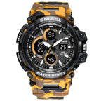 Orange Modern Sport  Waterproof 50M Men Watches With LED Digital Display In Military Armi Relogio Masculino Style - SJB-DIAMOND ELITES