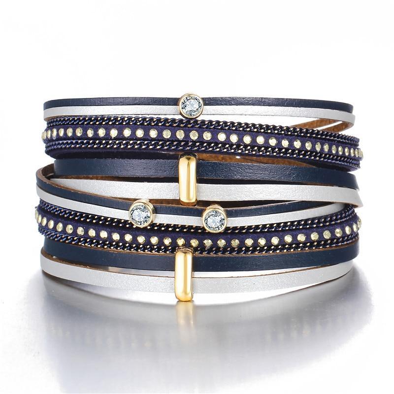 Legendary Amazing New Modern Fashion Pearl Elegant Multi-Layer Leather Handmade Bracelet Bangle Luxury For Woman - SJB-DIAMOND ELITES