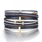 Legendary Amazing New Modern Fashion Pearl Elegant Multi-Layer Leather Handmade Bracelet Bangle Luxury For Woman - SJB-DIAMOND ELITES