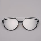 NEW  Stevvex Designer Cat eye Sunglasses For Women and Ladies in Vintage Metal Reflective Glasse Mirror Retro Oculos De Sol Gafas Style With UV 400 Protection - SJB-DIAMOND ELITES