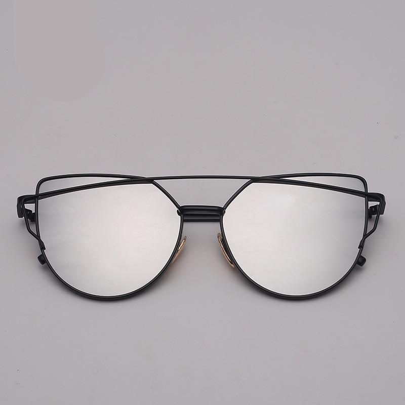 NEW  Stevvex Designer Cat eye Sunglasses For Women and Ladies in Vintage Metal Reflective Glasse Mirror Retro Oculos De Sol Gafas Style With UV 400 Protection - SJB-DIAMOND ELITES