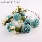 Modern Flower Headband Newborn  Matching Flower Crown for Mother Kids  Hair Band Accessories