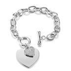 Gold Love Heart Charm Bracelets For Women Accessories Silver Color Link Chain Bracelets & Bangles Trendy Jewelry Design - SJB-DIAMOND ELITES