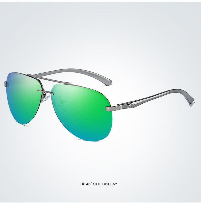 Luxury  Aluminium Magnesium Men's Sports Driving Polarized Sunglasses With Stanless Steel Frame Ultra Light Men Glasses In Aviation Pilot Style With UV400 Protection - SJB-DIAMOND ELITES