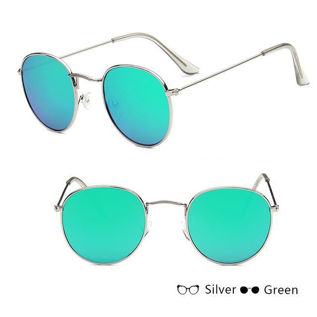Leon Elegant Unisex Woman and Man Classic Round  Sunglasses Designer Glasses Lady Round Luxury Retro Sunglasses With Vintage Mirror Oculos De Sol Gafas - SJB-DIAMOND ELITES