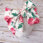 Luxury Modern Colorful Newborn Toddler Baby Girl Boy Headwear Solid Bowknot Soft Turban Knot Hairband For Girls Kids