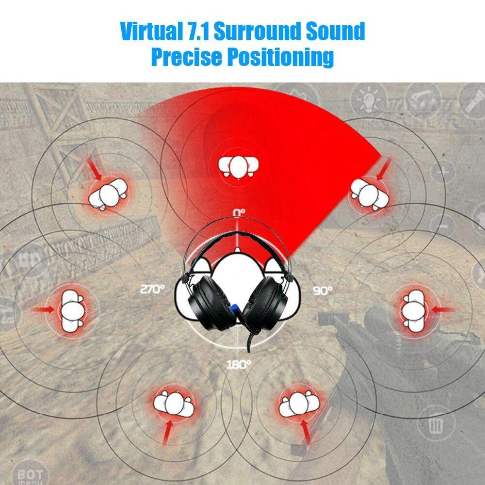 Gaming Headset Headphones with Microphone for PC Computer for Game One Professional Gamer Earphone Surround Sound RGB Light - SJB-DIAMOND ELITES