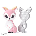 Silicone Teethers Food Grade Tiny Rod Teething Baby Shower Gifts Cartoon Animals Teether Let's Make 1pc