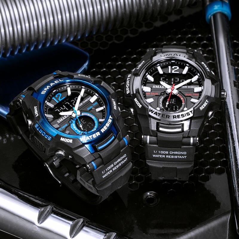 New Modern Luxury Sport Watch For Men Fashion Casual Alarm Clock 50M Waterproof In Military Chrono Dual Display Style Wristwatches Relogio Masculino - SJB-DIAMOND ELITES