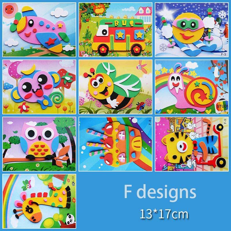 10 designs/lot  Cartoon 3D EVA Foam Sticker Puzzle Series Kids Multi-patterns Styles Toys for Children Birthday Gift - SJB-DIAMOND ELITES