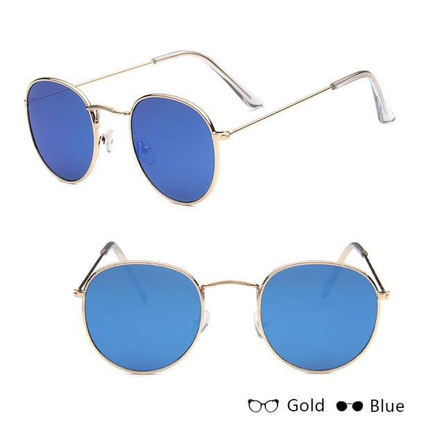 Leon Elegant Unisex Woman and Man Classic Round  Sunglasses Designer Glasses Lady Round Luxury Retro Sunglasses With Vintage Mirror Oculos De Sol Gafas - SJB-DIAMOND ELITES