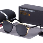 Luxury New Fashion Polarized Women Round Rimeless Popular Retro Classic Sunglasses Ladies lunette de soleil femme - SJB-DIAMOND ELITES