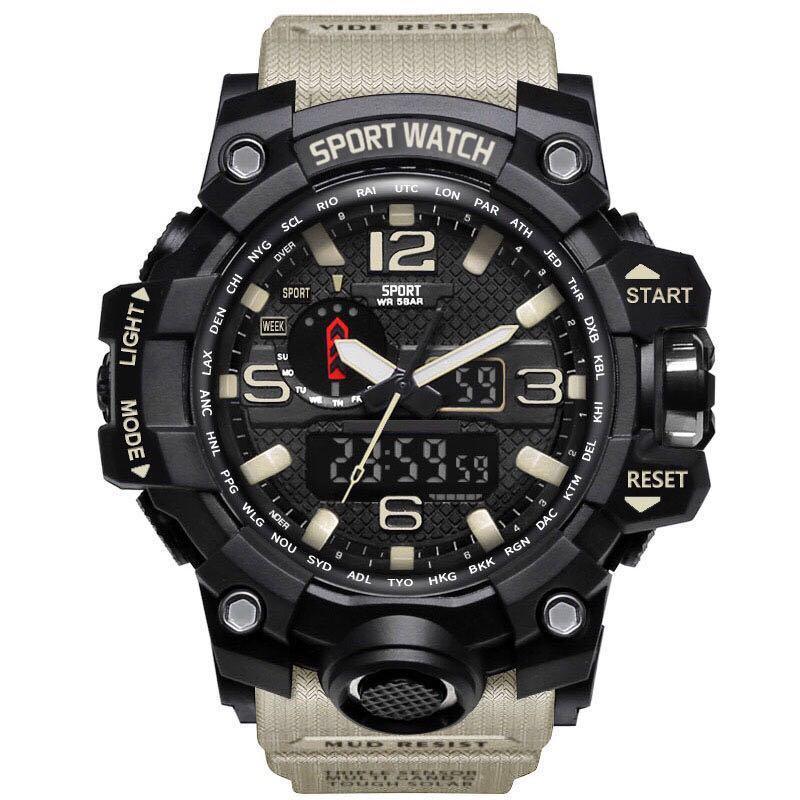 Popular Men Military Army Mens Watch With Led Digital Display Analog Automatic Watch for Men and Woman Sport watch - SJB-DIAMOND ELITES