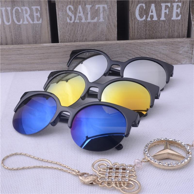 New Luxury Modern Fashion Retro Designer Super Round Circle Glasses  With Cat Eye Women's Sunglasses With UV400 Protection - SJB-DIAMOND ELITES