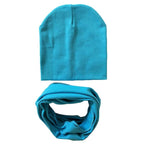 Winter Autumn Baby Hat Scarf Set Newborn Baby Bonnet Soft Cotton Warm Cap Kids Children With Scarf