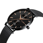 Black 3Bar Watch Men Women'S Watches Ladies Watch With Crystals  Fashion Stainless Steel Band Comfortable Wristwatch - SJB-DIAMOND ELITES