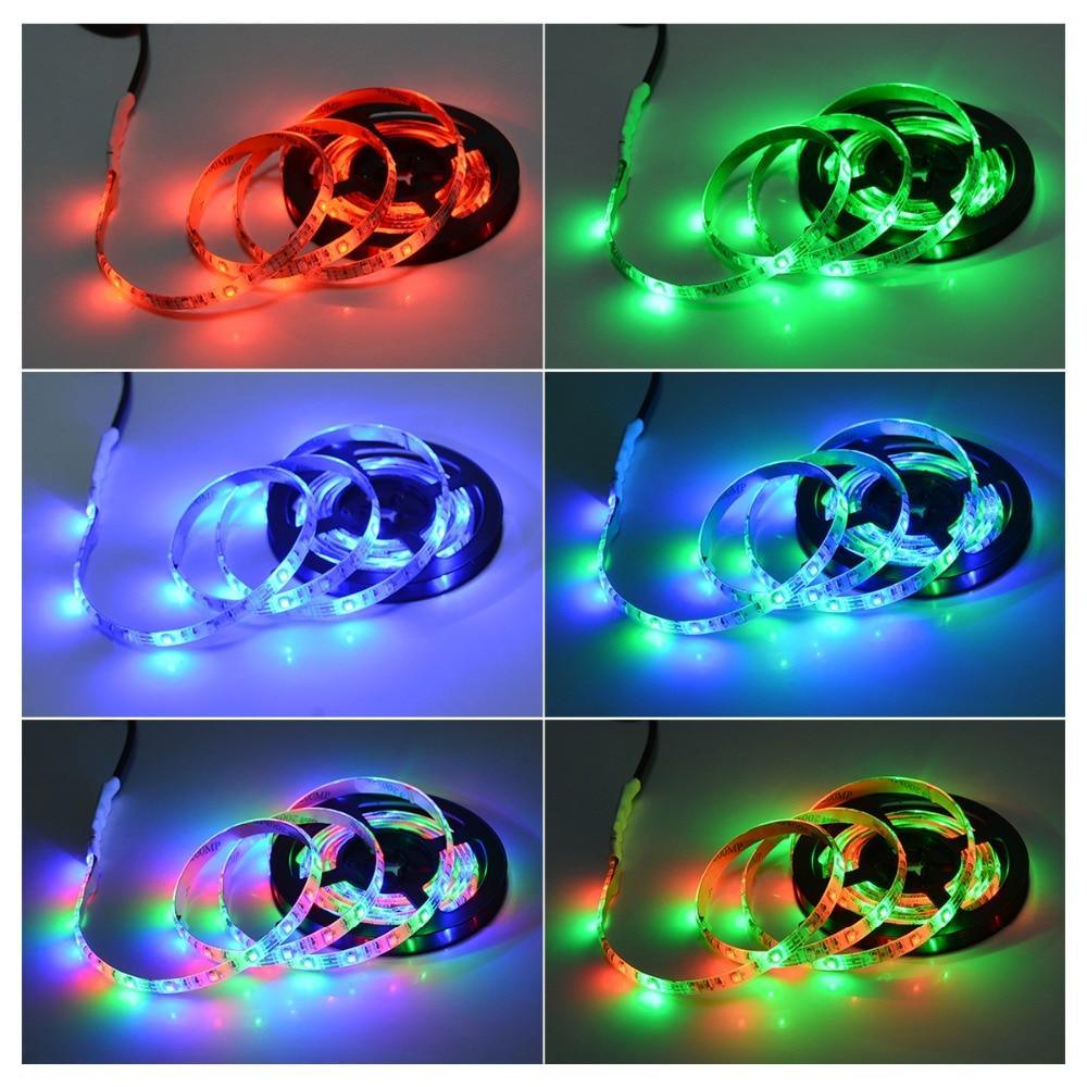 STEVVEX USB Power LED Light lamp With RGB Flexible Tape TV Back Lighting RGB Book light Bulb TV Background Decor Lighting Ribbon desk decor tape Strings 1M 2M 3M 4M 5M - SJB-DIAMOND ELITES