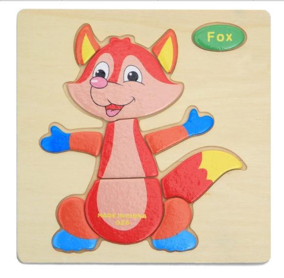 3D Wooden Children Interesting Puzzle Toys With Animals and Cars Exellent Puzzles Intelligence Kids Early Educational Toys For Children - SJB-DIAMOND ELITES