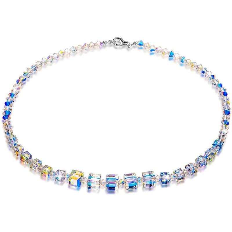 Fashion Summer Square Crystals Link Chain Stretch Charm Bracelets For Women Adjustable Party Jewelry Style - SJB-DIAMOND ELITES