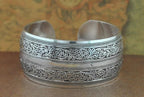 Big Elegant Luxury Amazing Classic Fashion Flower Metal Tibetan Indian Silver Vintage Retro Fashion Cuff Bracelet Bangle For Woman With Details of Animals - SJB-DIAMOND ELITES