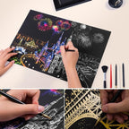 Kids  Scratch Paintings Magic Seascape Art Drawings Paper Table Kids Educational Toys Child Birthday Gifts For Boys or  Girls - SJB-DIAMOND ELITES